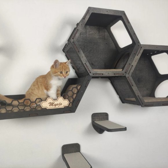 Custom Handmade Cat Jungle Gym, Play set, Cat Tree, Cat Climber. - Picture 2 of 4